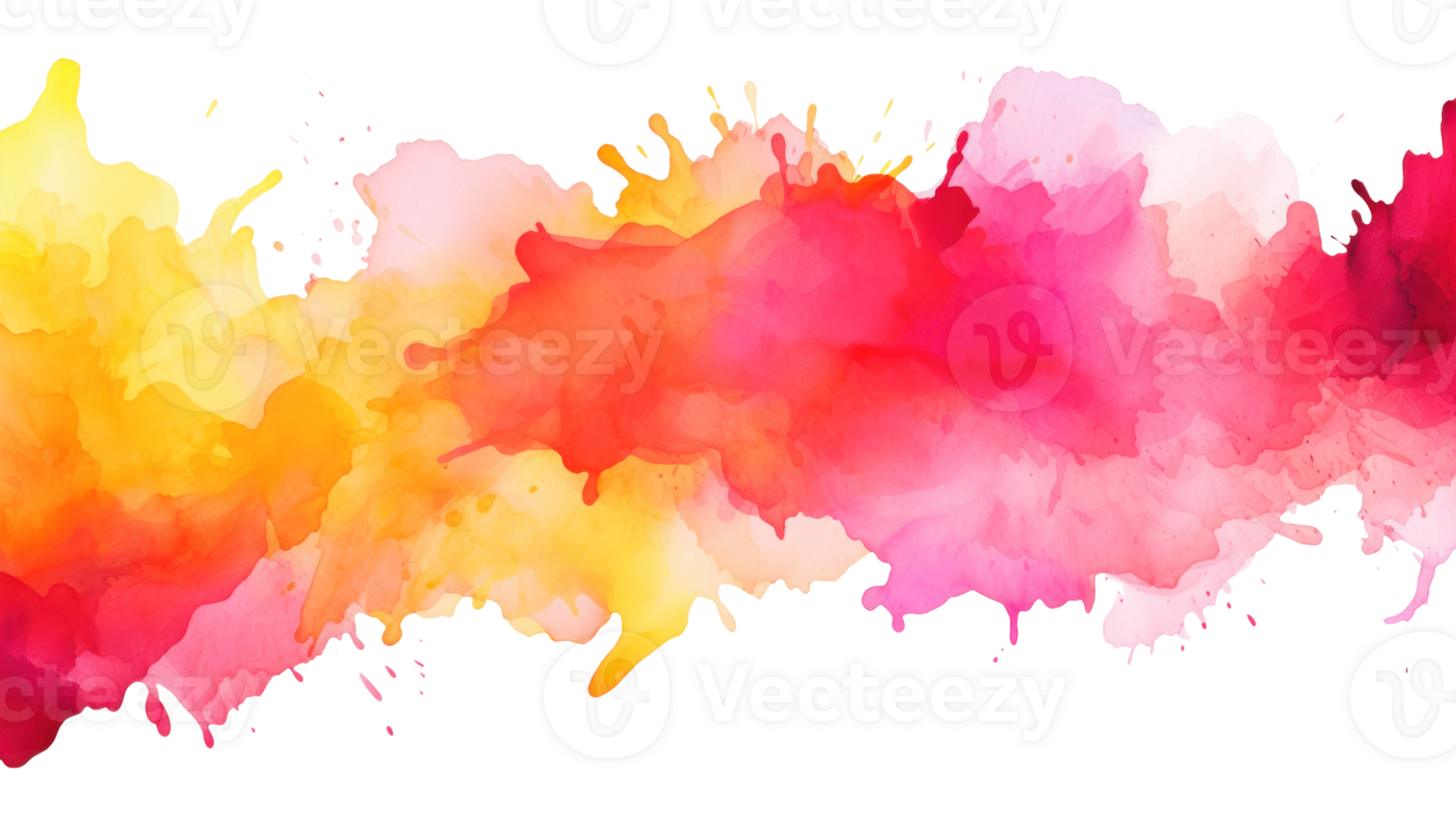 colorful ink splash on transparent background png