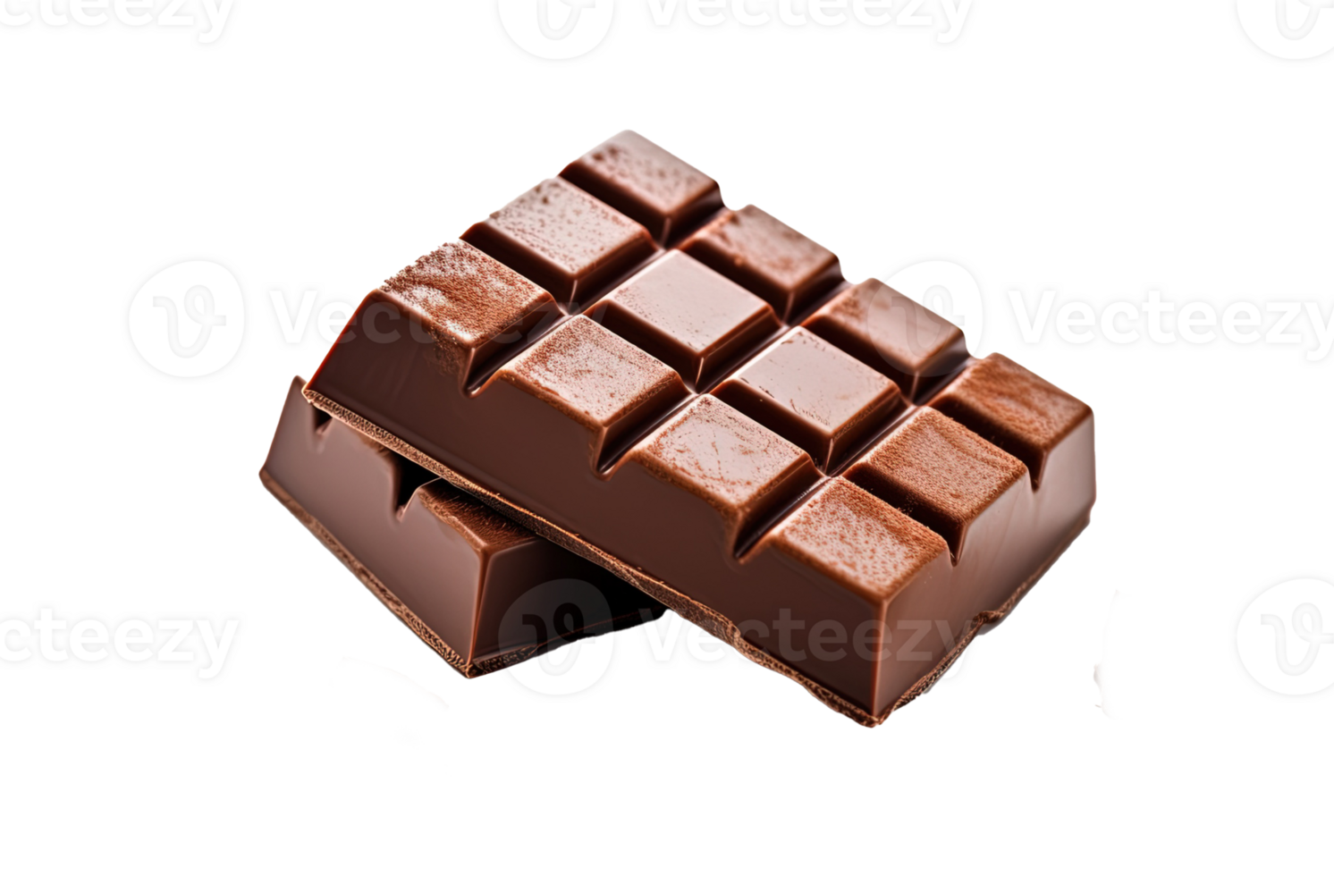 Chocolate isolated on transparent background. PNG file, cut out. AI Generated