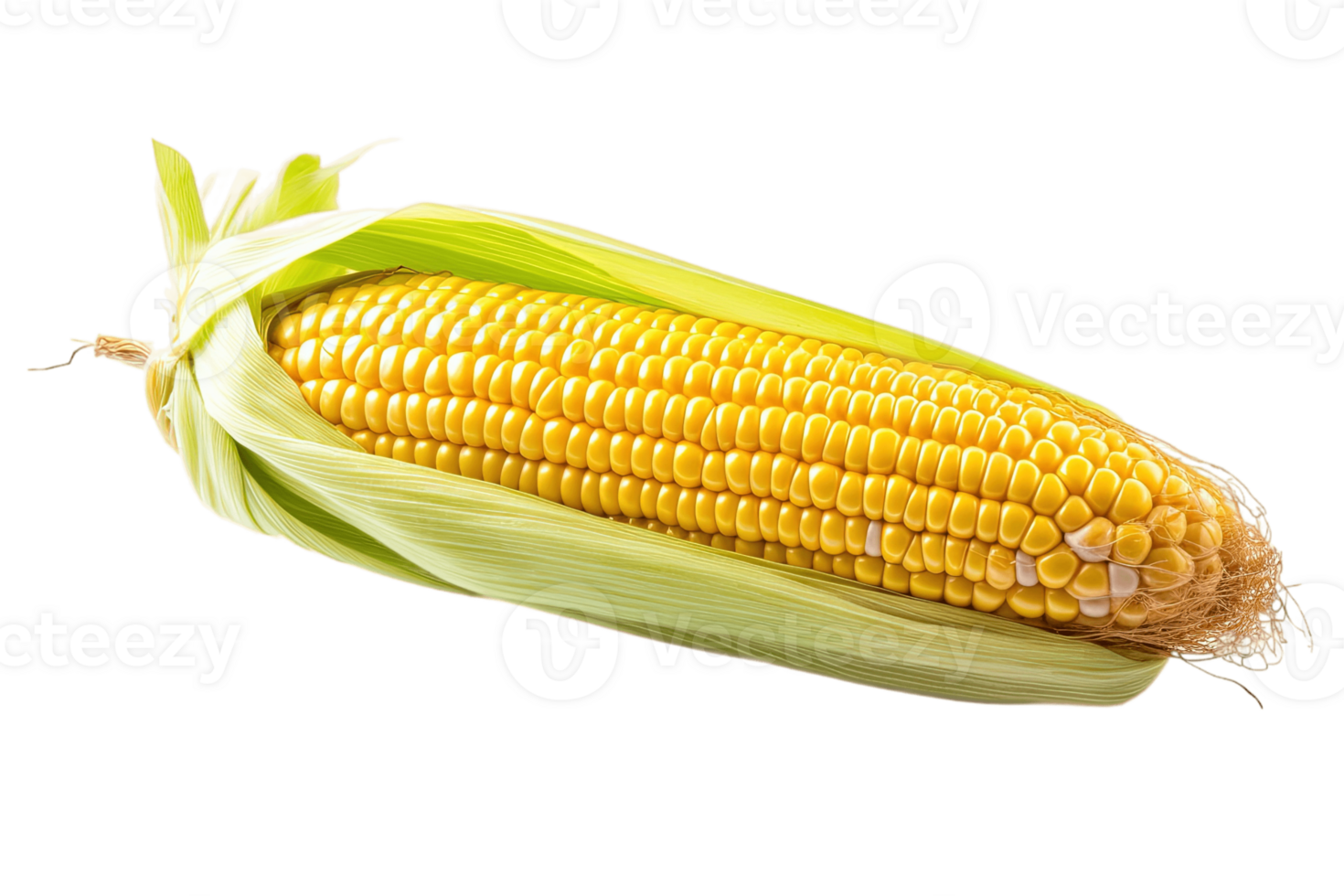 Corn isolated on transparent background. PNG file, cut out. AI Generated