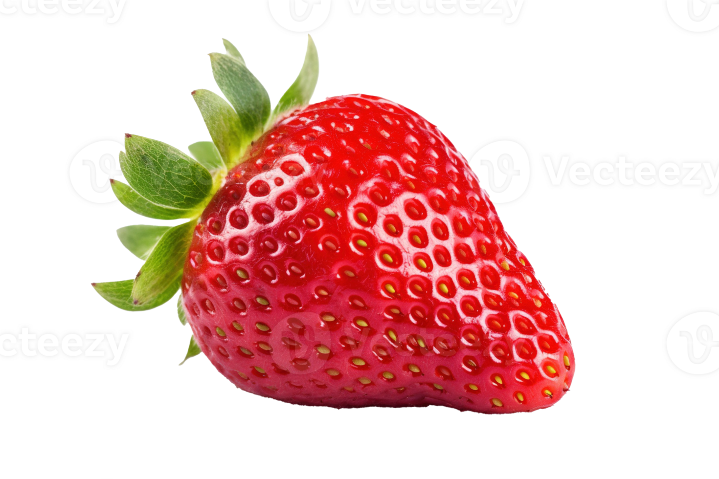 Strawberry isolated on transparent background. PNG file, cut out. AI Generated