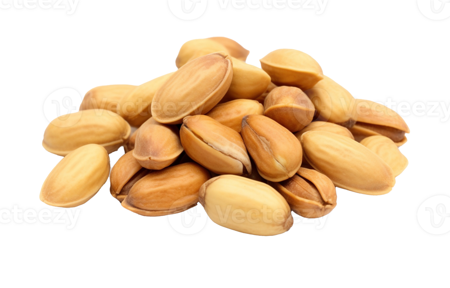 Nuts Mix isolated on transparent background. PNG file, cut out. AI Generated