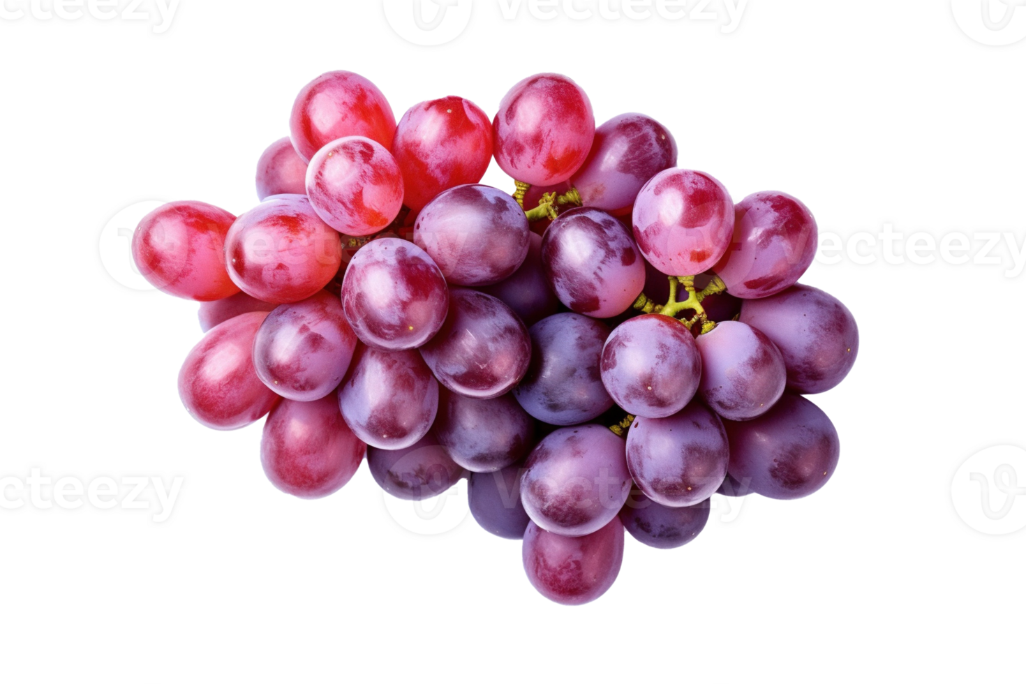 Grapes isolated on transparent background. PNG file, cut out. AI Generated