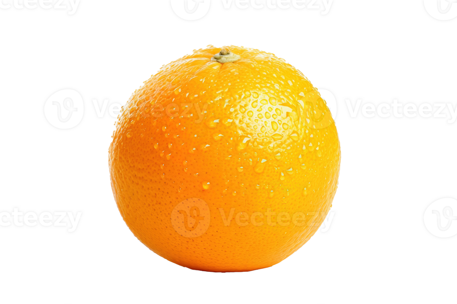 Orange isolated on transparent background. PNG file, cut out. AI Generated