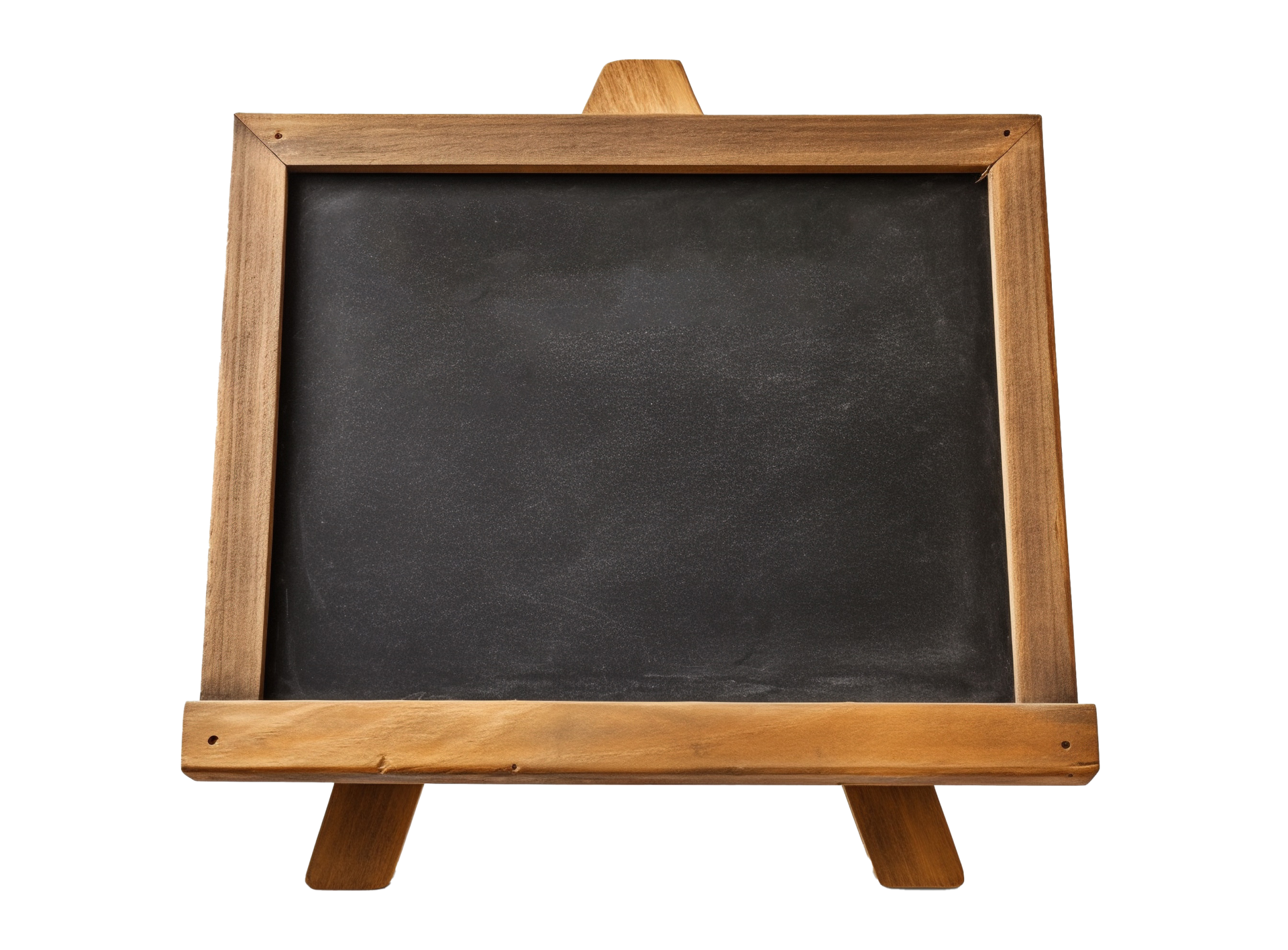 Chalk board isolated on transparent background. blackboard