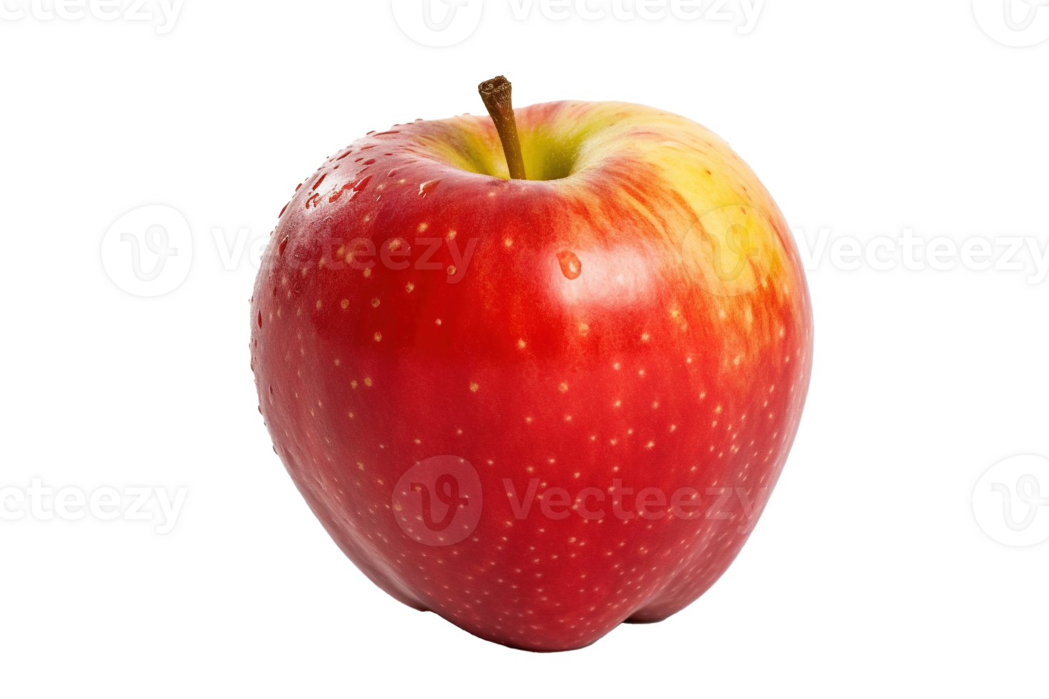 Apple isolated on transparent background. PNG file, cut out. AI Generated