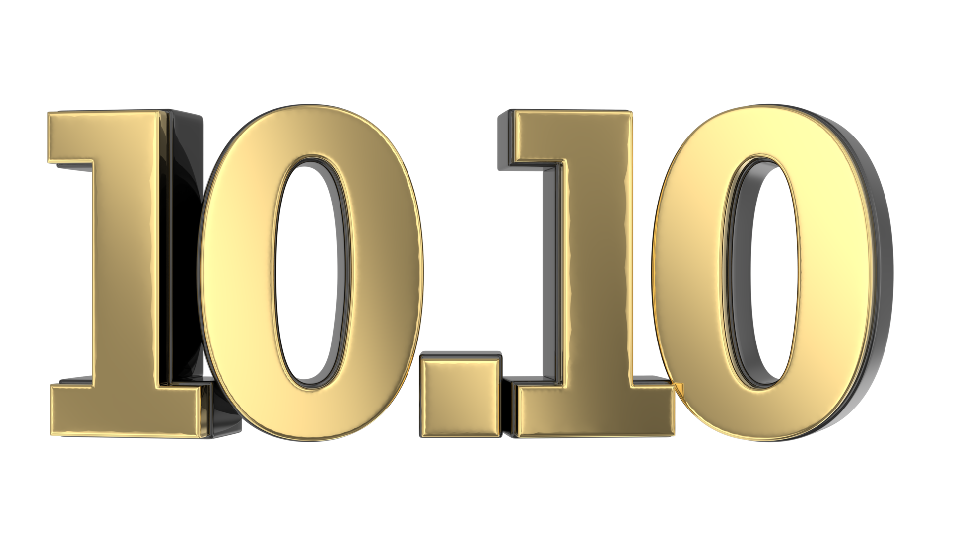 3d render text flash sale 10.10 gold style 27255054 PNG