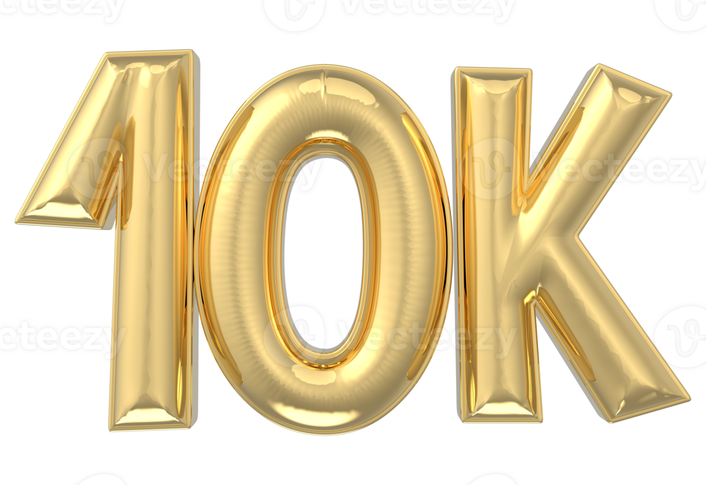 1K 3D Number Illustration Concept Design png