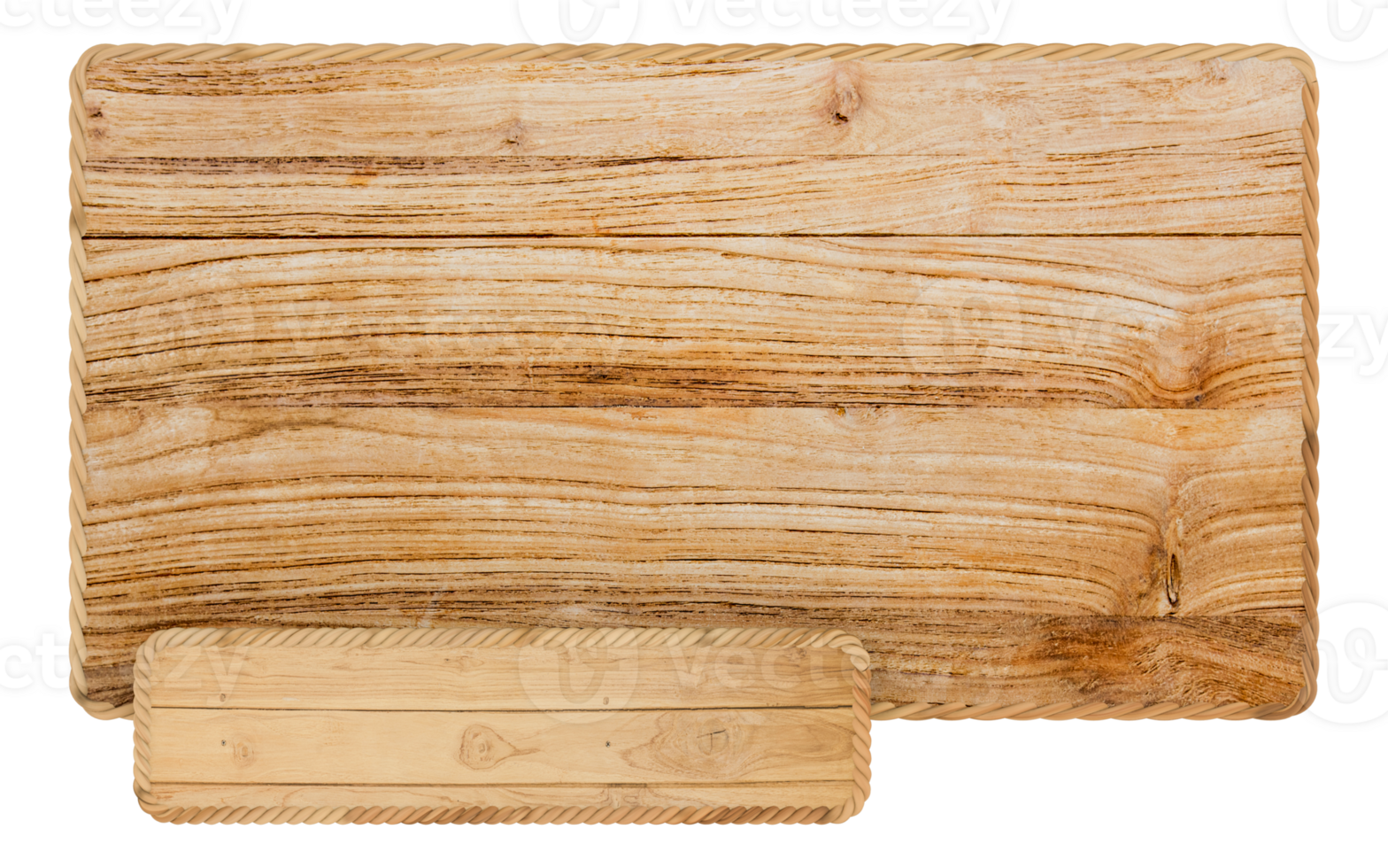Wooden signboards, empty Blank, wood banners, planks, board. Signs for messages for pathfinding. Illustration with space for text. png