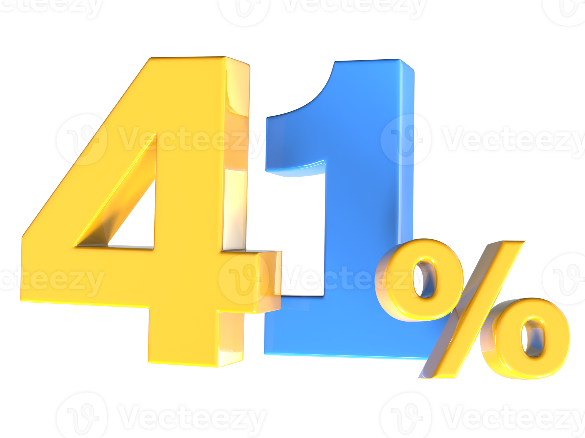 41-number-gold-3d-render-27255103-png