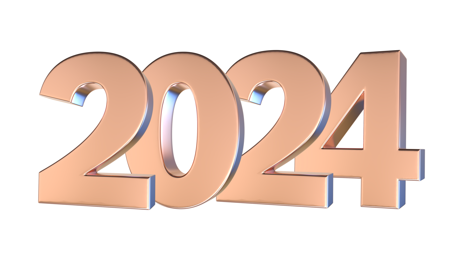 2024 Gold Number 3D Render 27255185 PNG