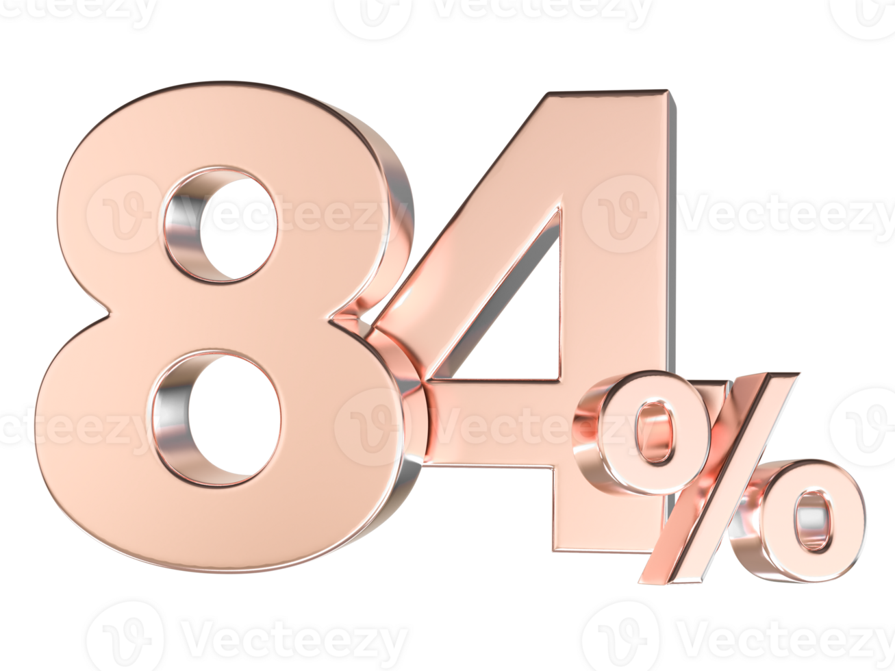 Percent Gold Number Forty 3d Rendering 3d Transparent PNG