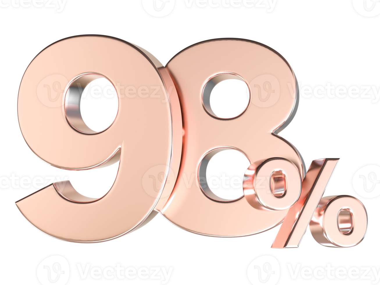 Percent Gold Number Forty 3d Rendering 3d Transparent PNG