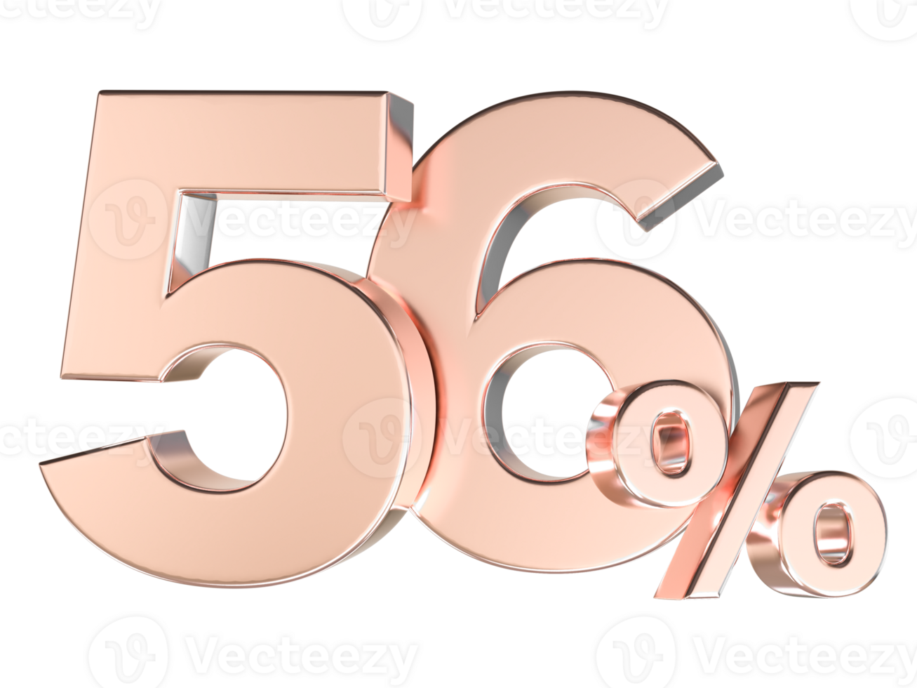 Percent Gold Number Forty 3d Rendering 3d Transparent PNG