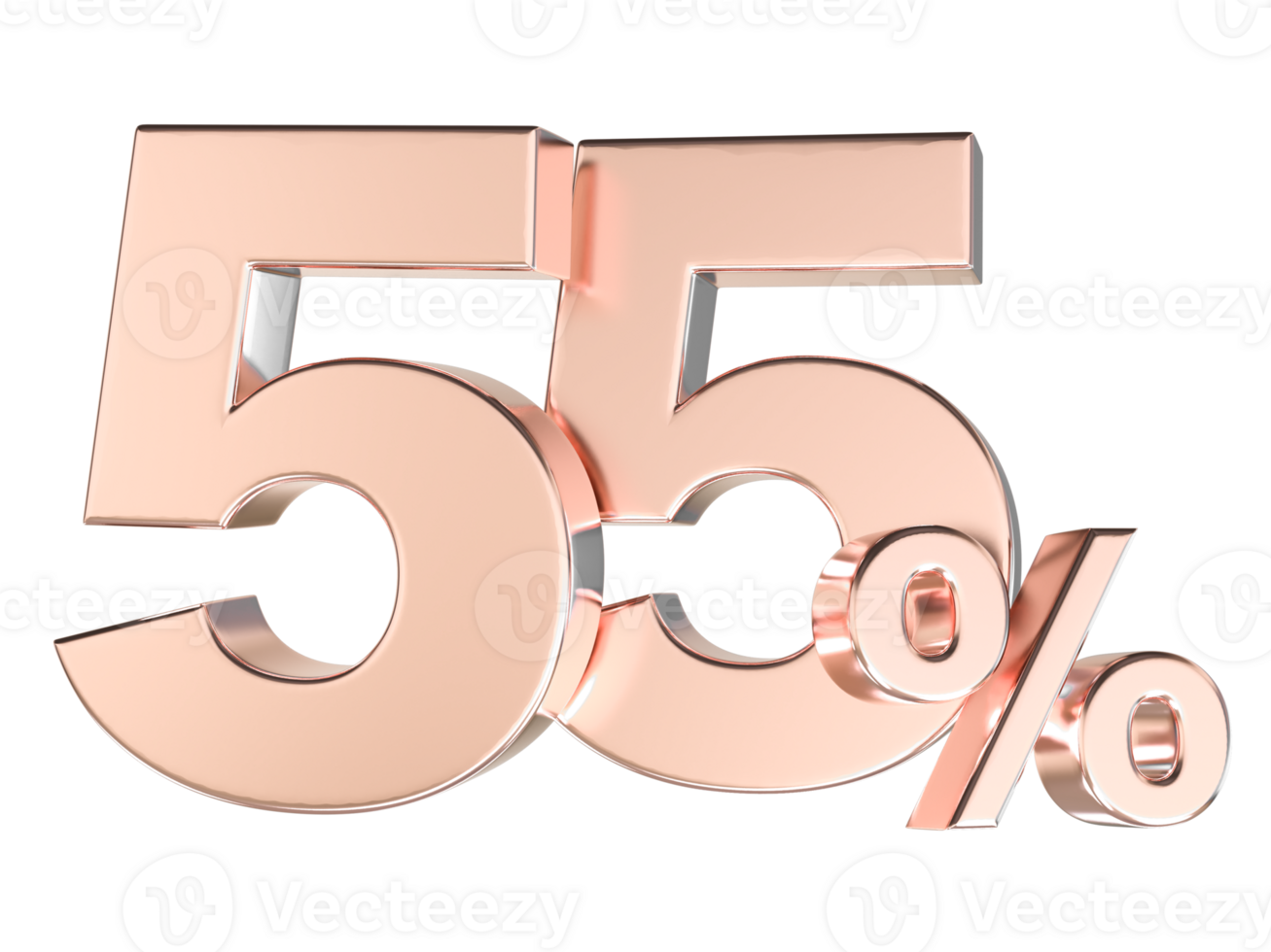 Percent Gold Number Forty 3d Rendering 3d Transparent PNG