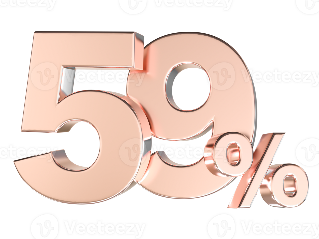 Percent Gold Number Forty 3d Rendering 3d Transparent PNG