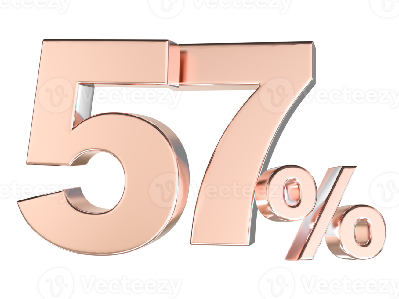 Percent Gold Number Forty 3d Rendering 3d Transparent PNG