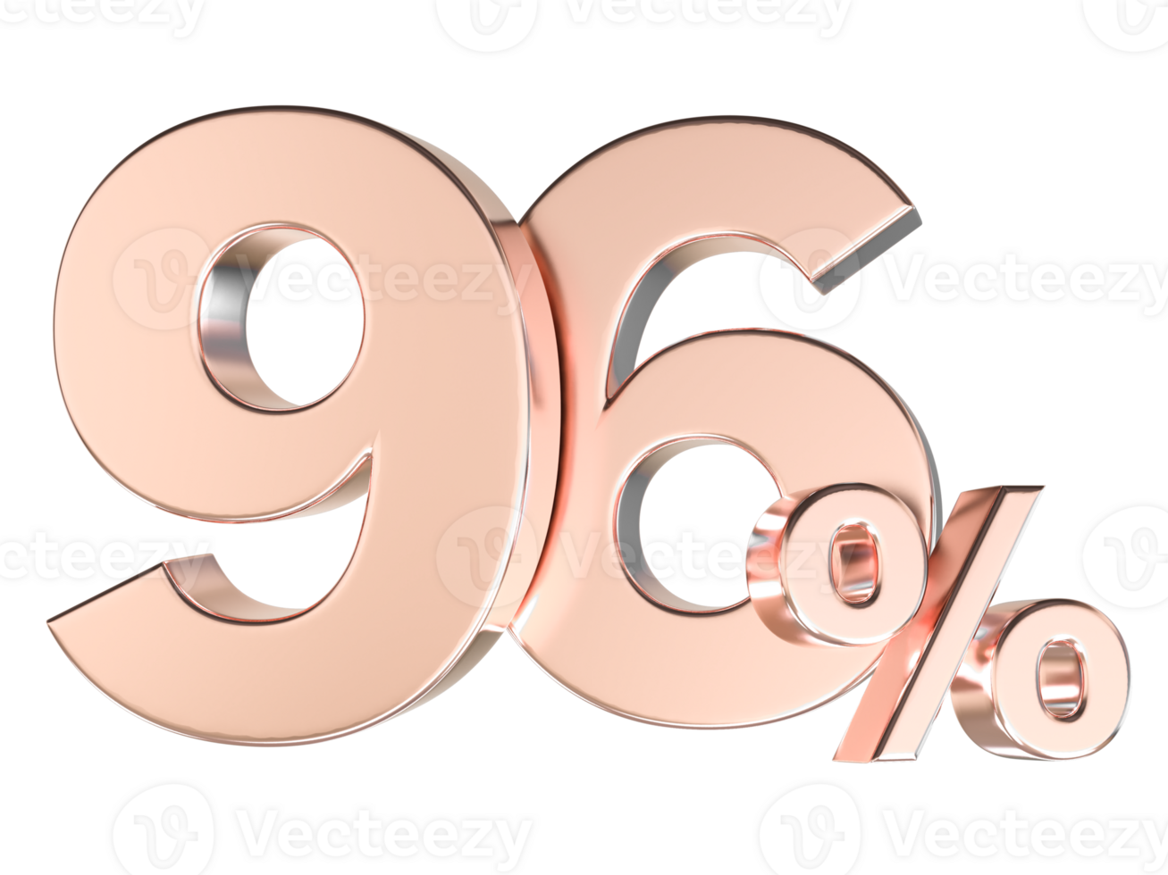Percent Gold Number Forty 3d Rendering 3d Transparent PNG