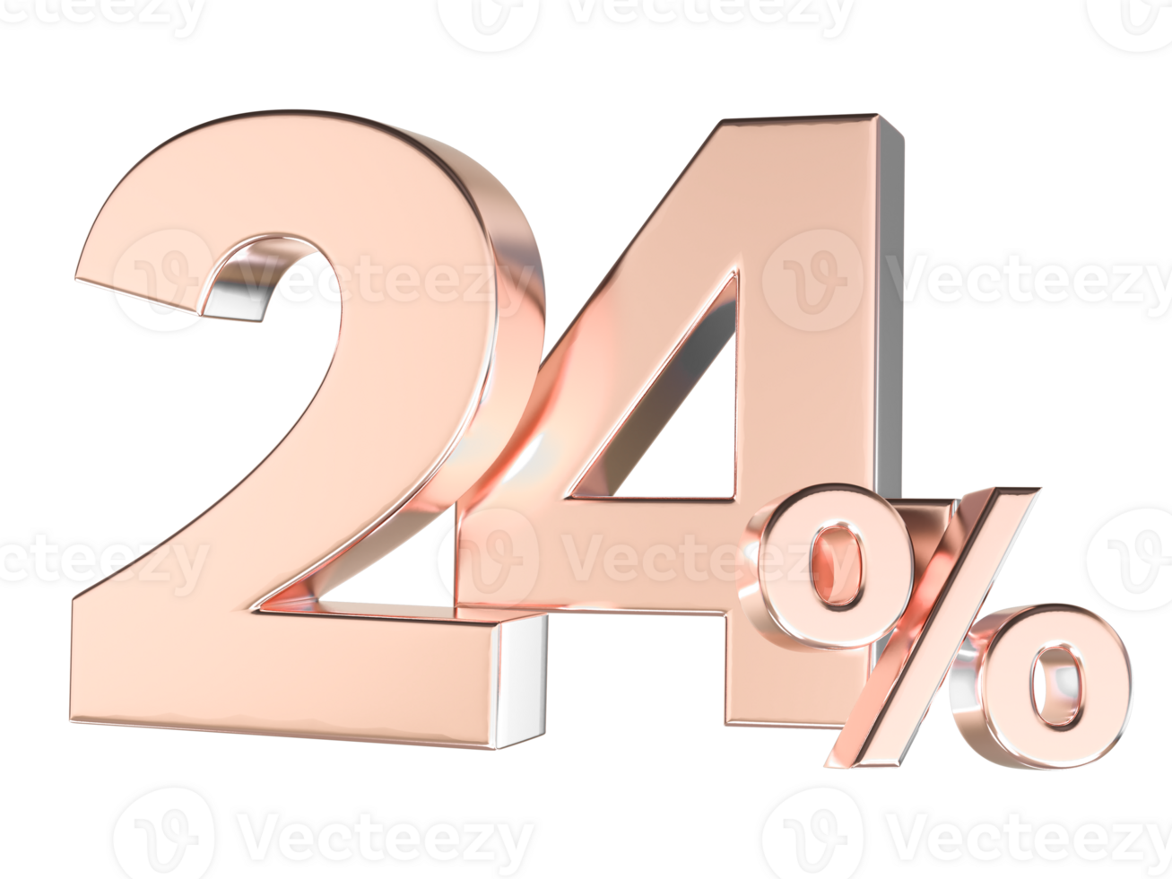 Percent Gold Number Forty 3d Rendering 3d Transparent PNG