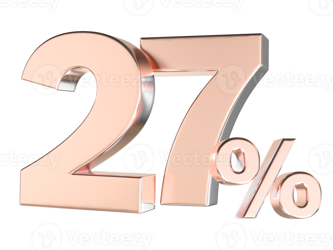 Percent Gold Number Forty 3d Rendering 3d Transparent PNG
