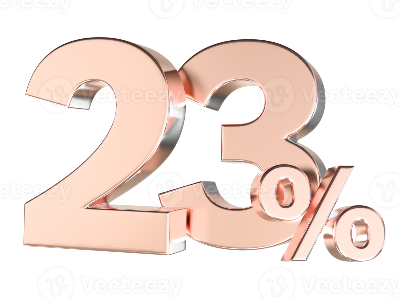 Percent Gold Number Forty 3d Rendering 3d Transparent PNG