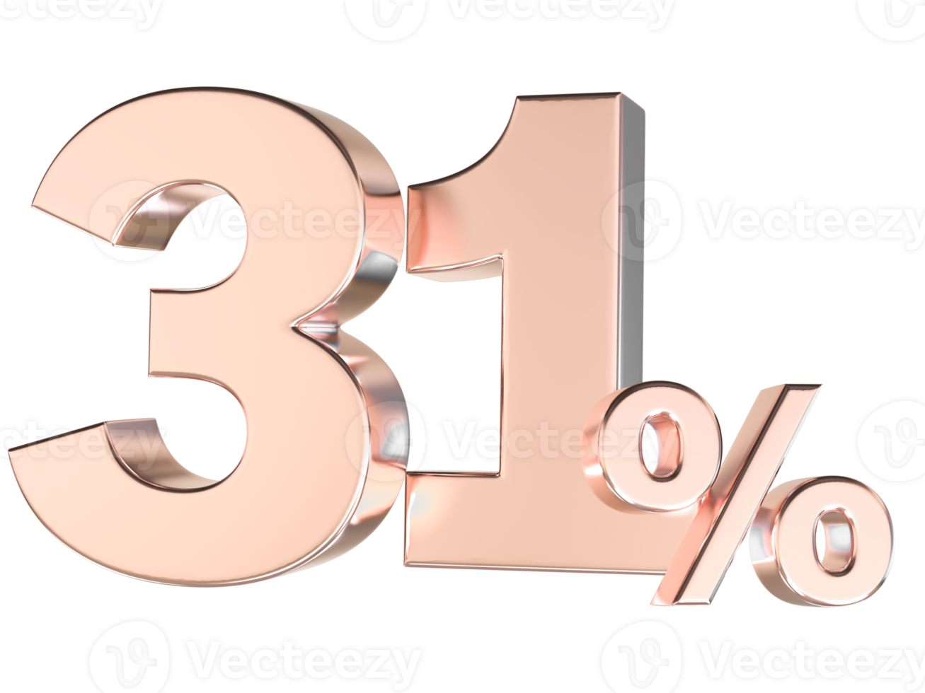 Percent Gold Number Forty 3d Rendering 3d Transparent PNG