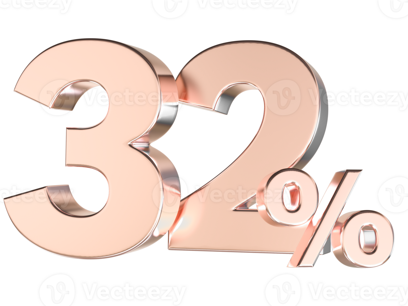 Percent Gold Number Forty 3d Rendering 3d Transparent PNG