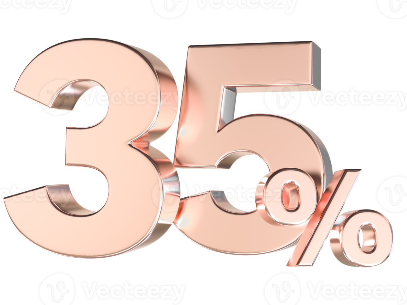 Percent Gold Number Forty 3d Rendering 3d Transparent PNG
