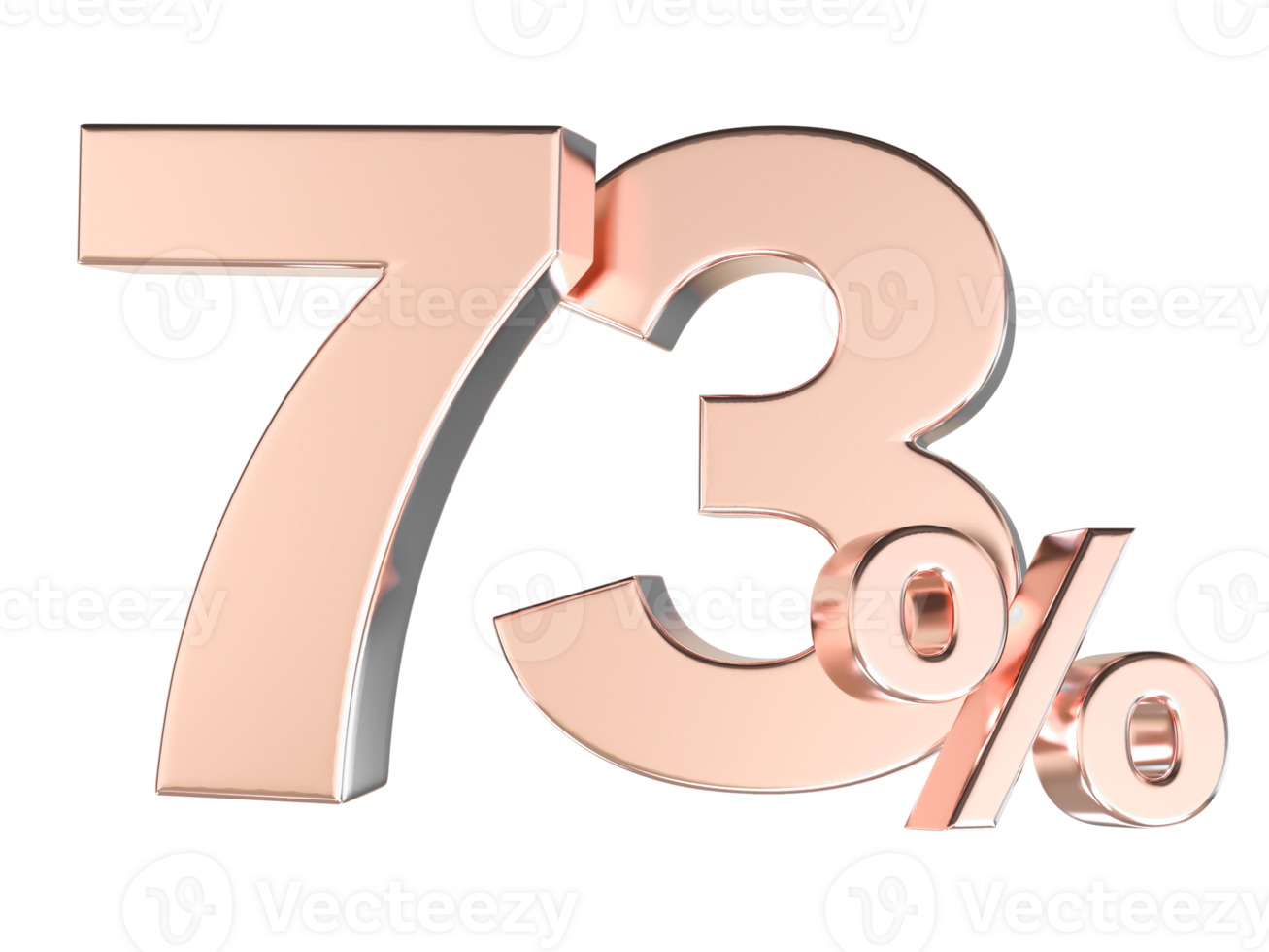 Percent Gold Number Forty 3d Rendering 3d Transparent PNG