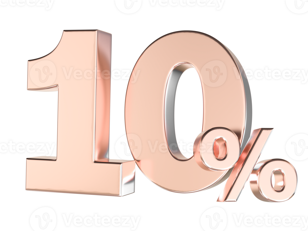 Percent Gold Number Forty 3d Rendering 3d Transparent PNG