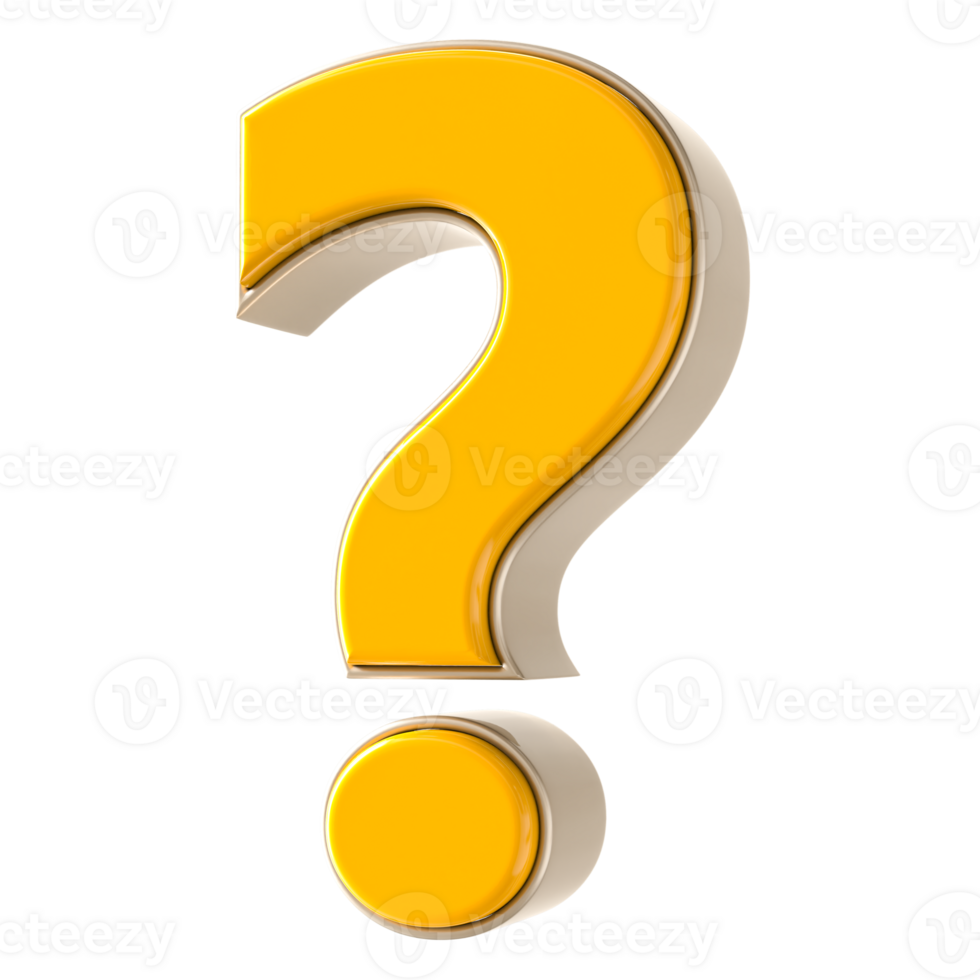 Symbo question mark 3D png