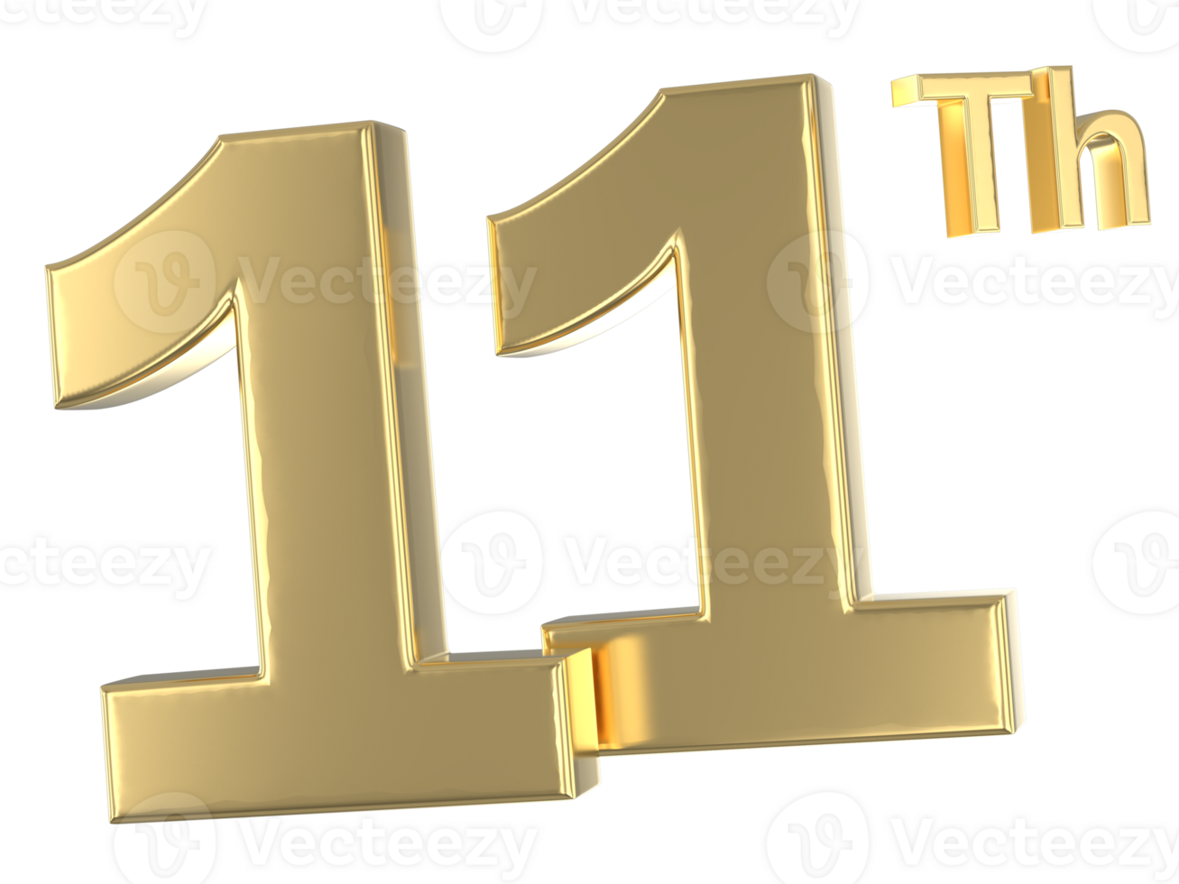 Happy Anniversary Number Gold png