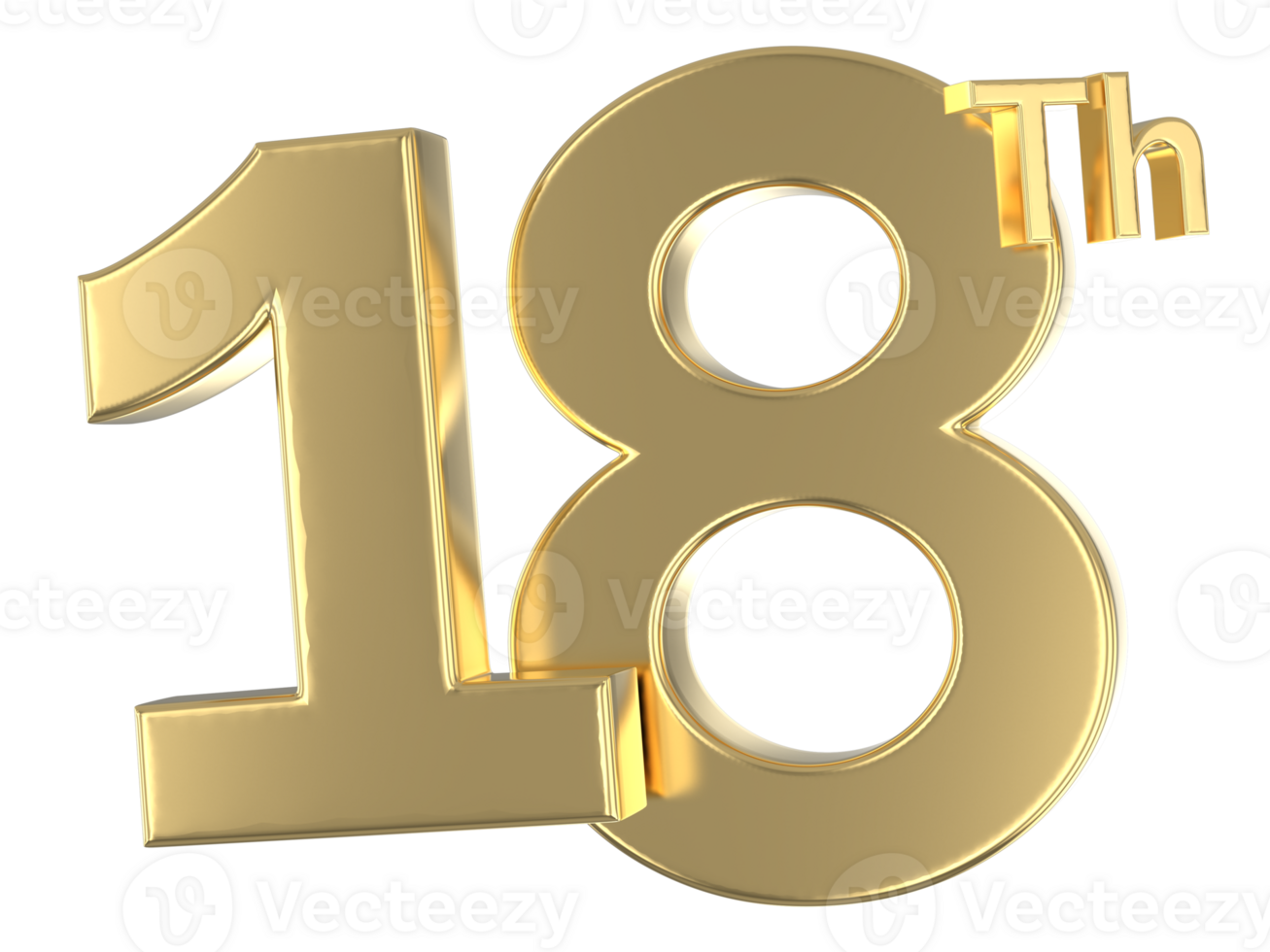 Happy Anniversary Number Gold png