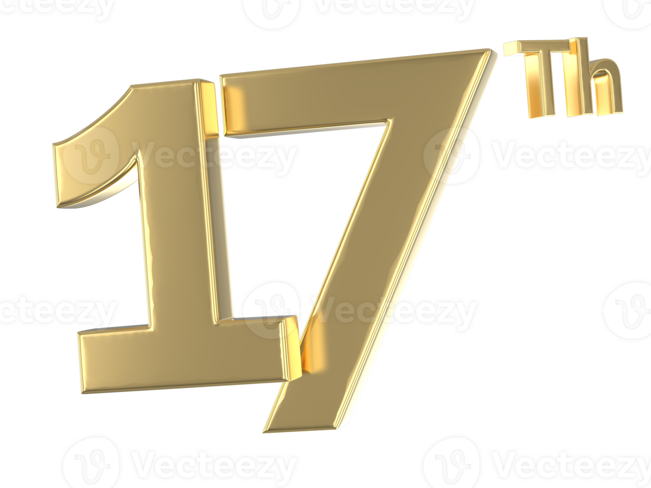 Happy Anniversary Number Gold png