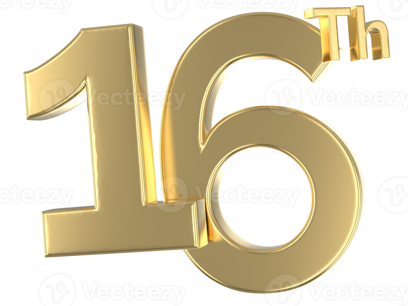 Happy Anniversary Number Gold png