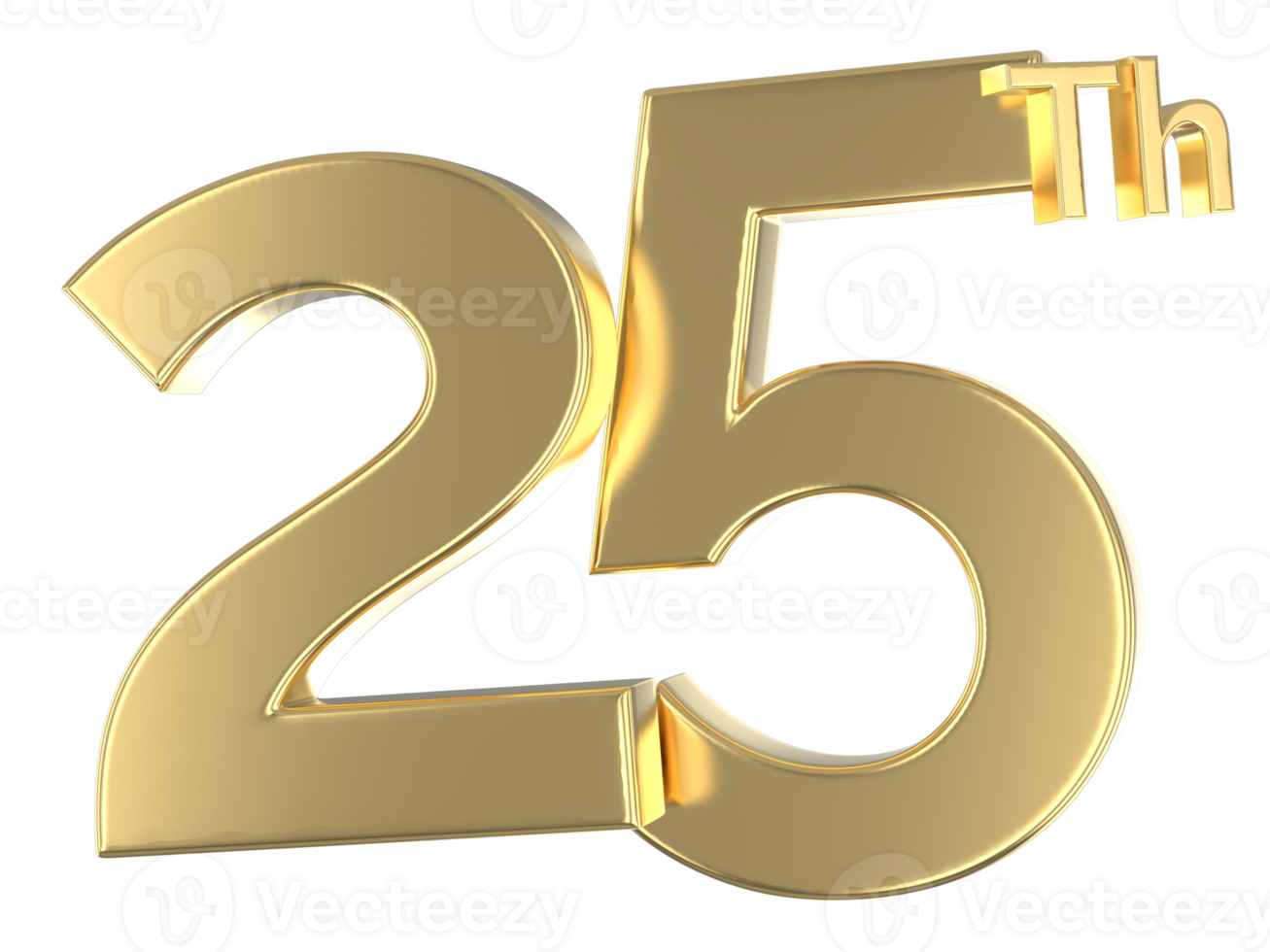 Happy Anniversary Number Gold png