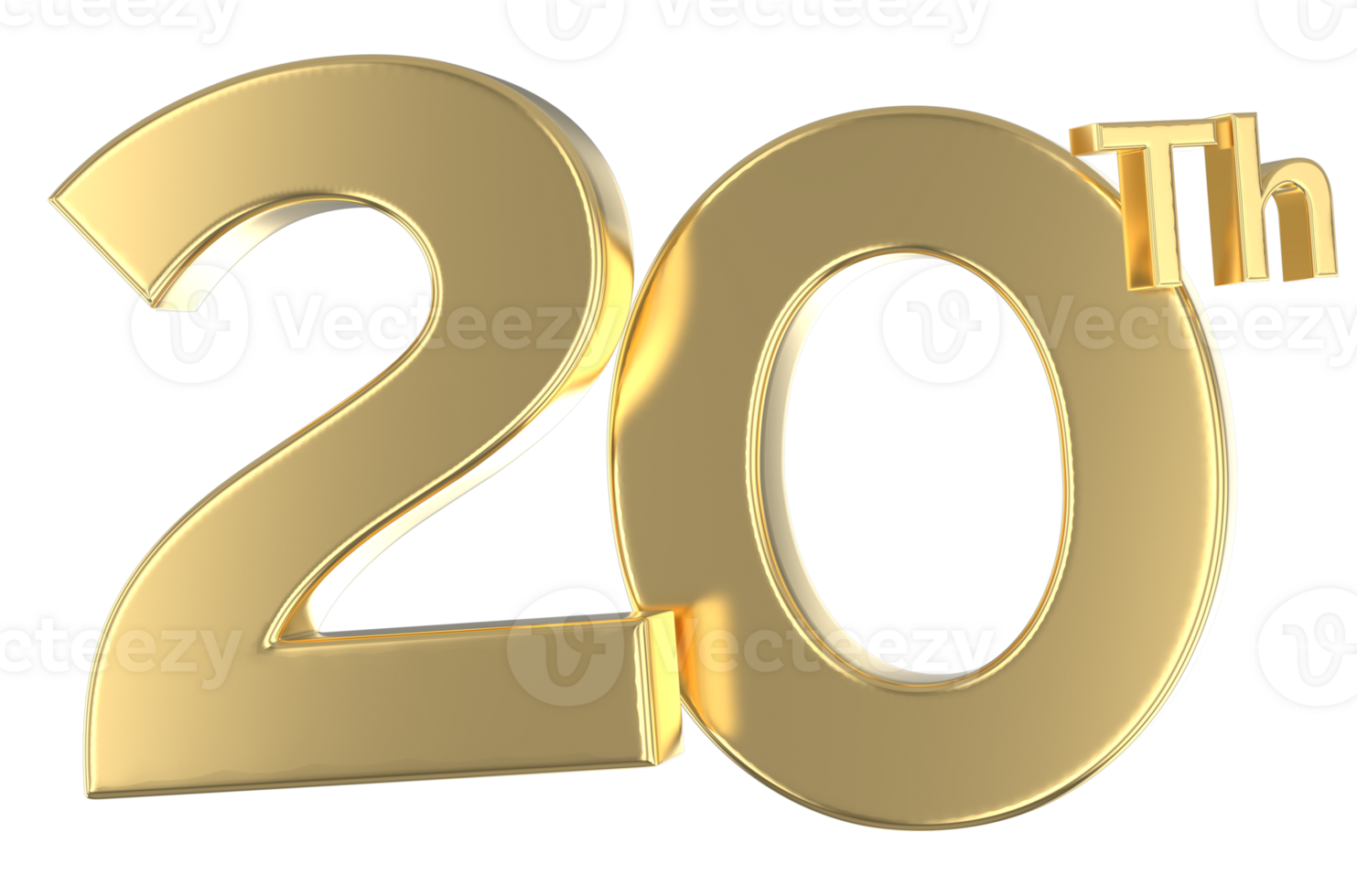 Happy Anniversary Number Gold png