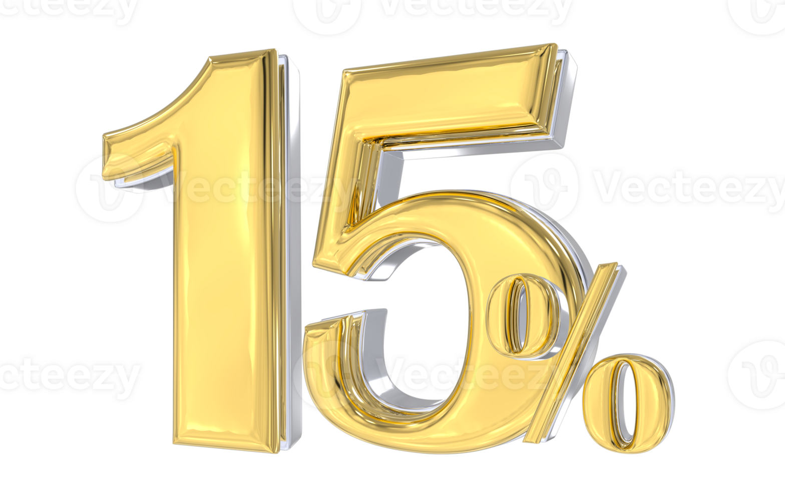 super sale with percent gold 3d number png
