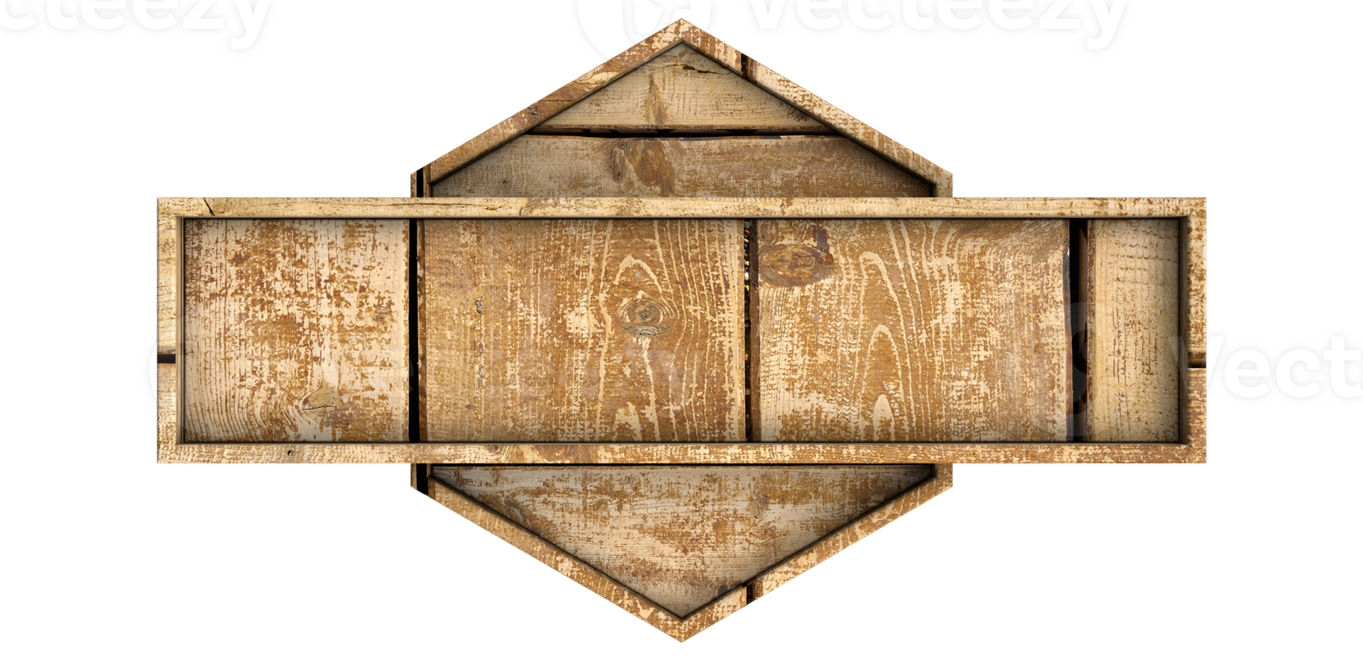 wood sign 3d render transparency png