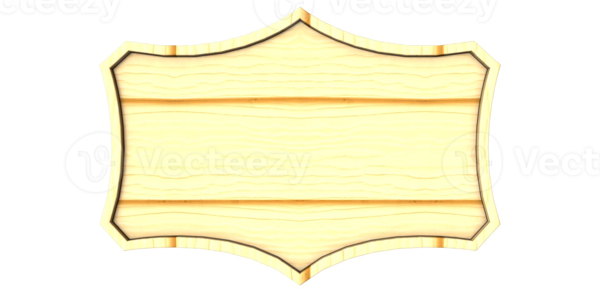 wood sign 3d render transparency png