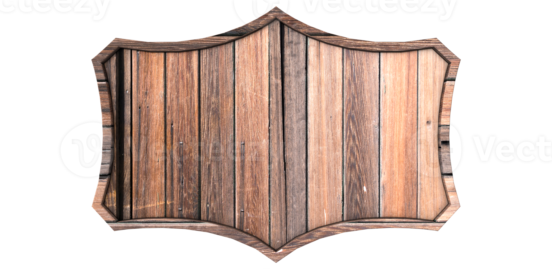 wood sign 3d render transparency png