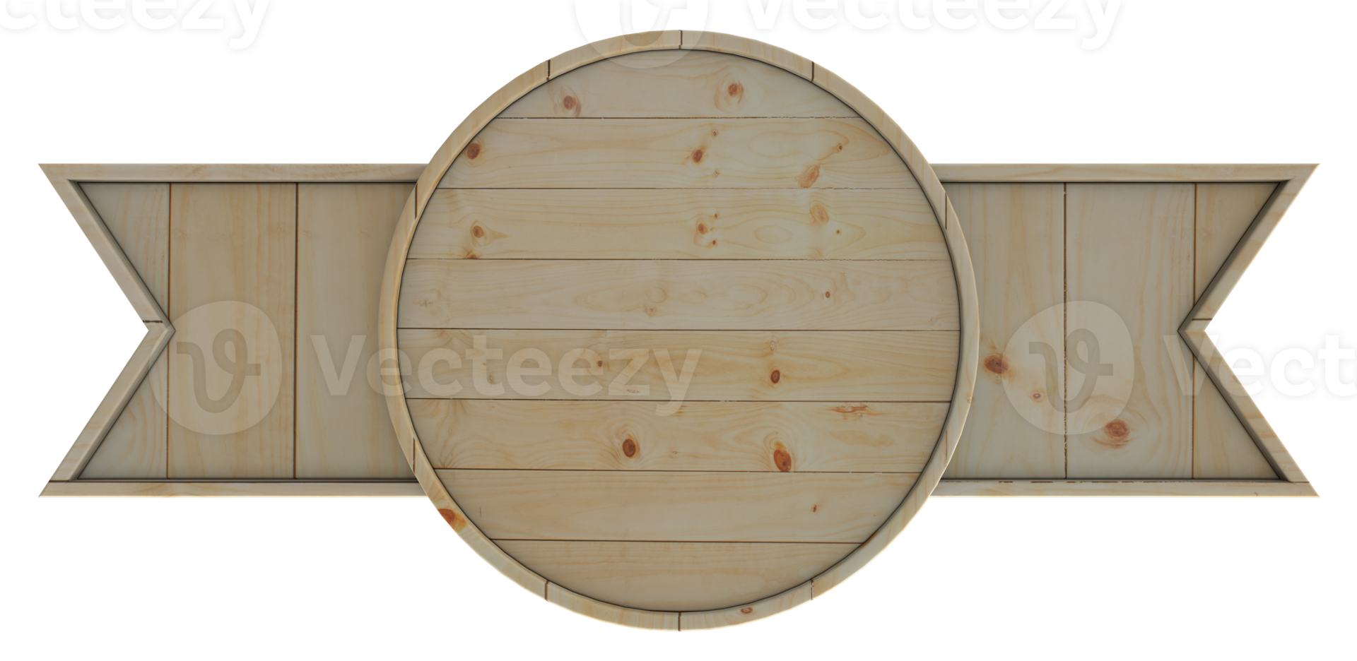 wood sign 3d render transparency png