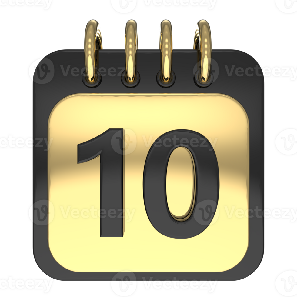 Calendar 3d render transparency png