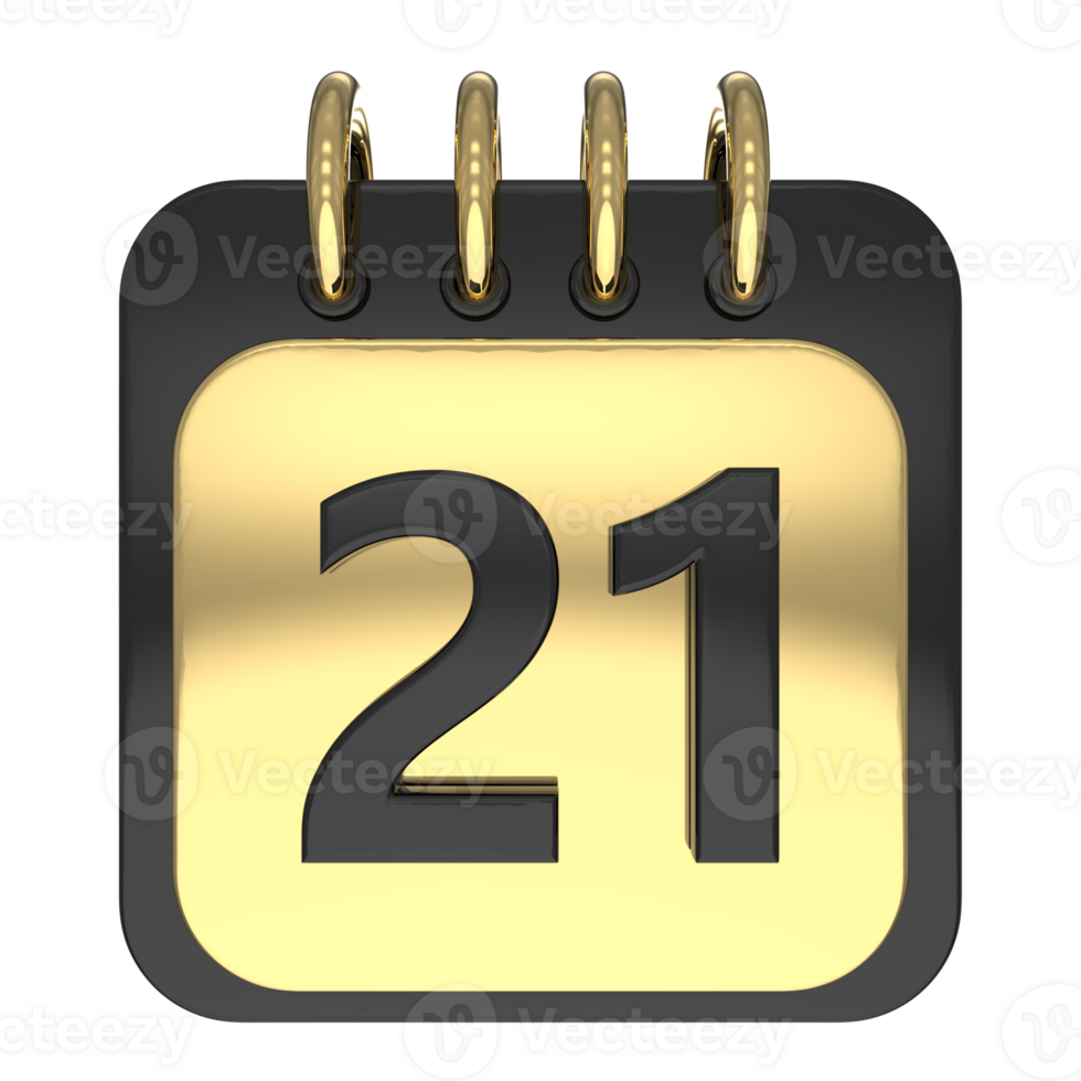 Calendar 3d render transparency png