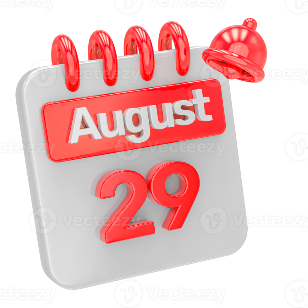 Calendar 3d render transparency png