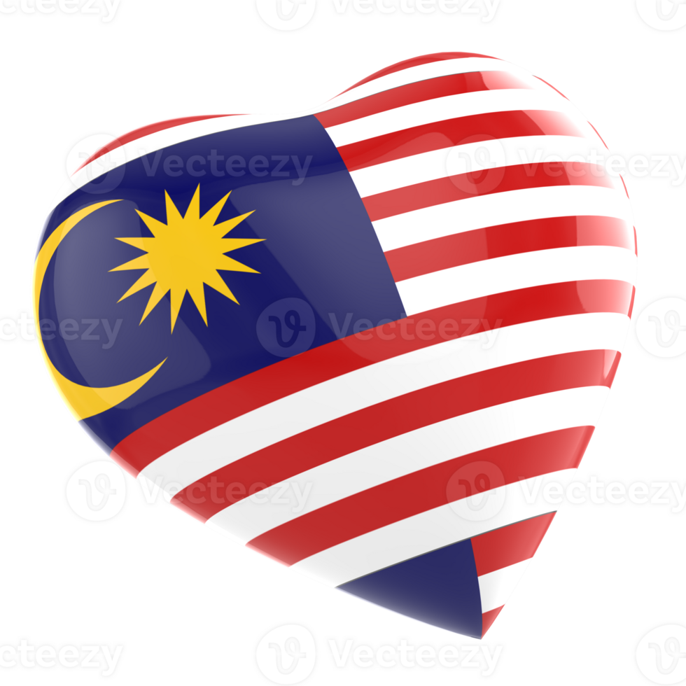 malaysia flag heart clipart png