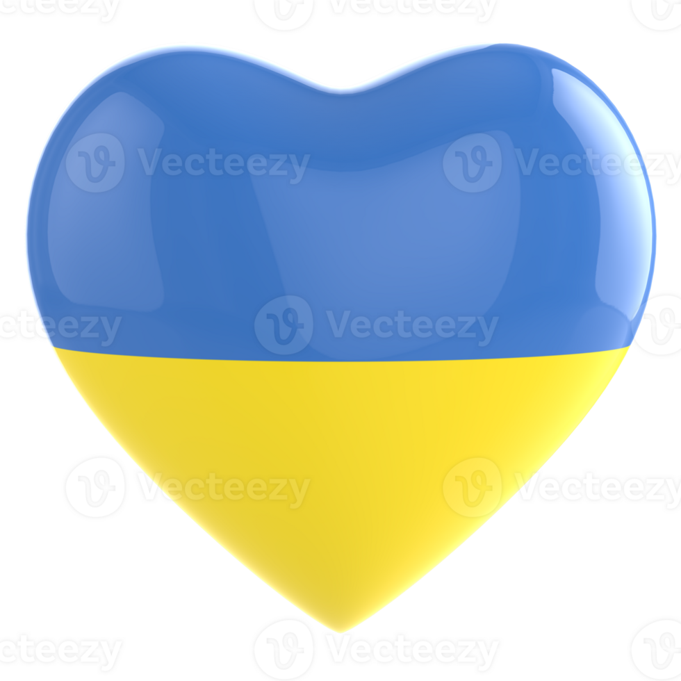ukraine flag heart icon png