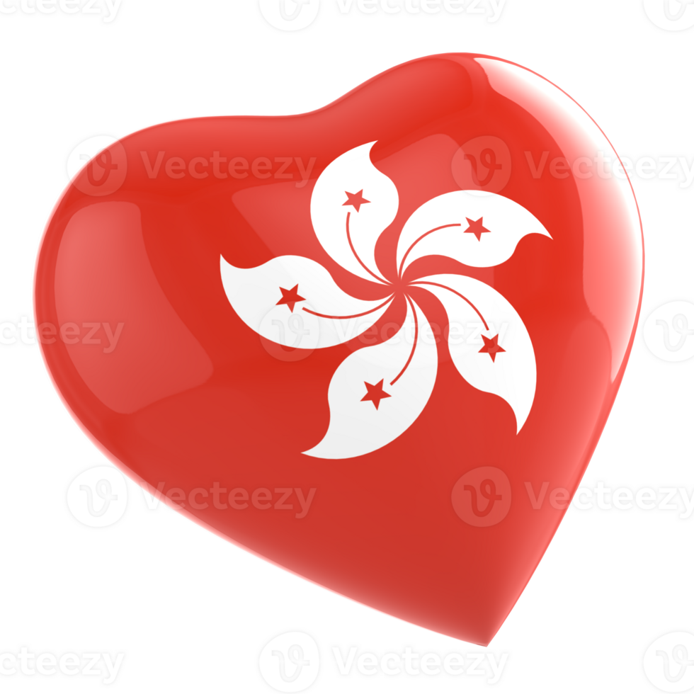 hong kong flag heart icon, hong kong flag, hong kong flag png