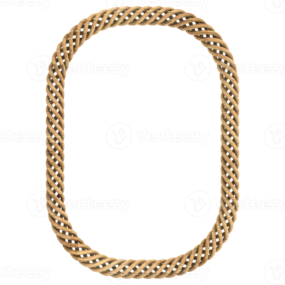 gold chain link frame on transparent background png