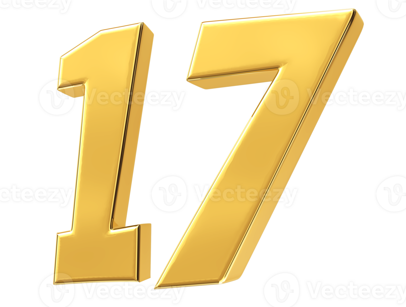 gold number on transparent background png