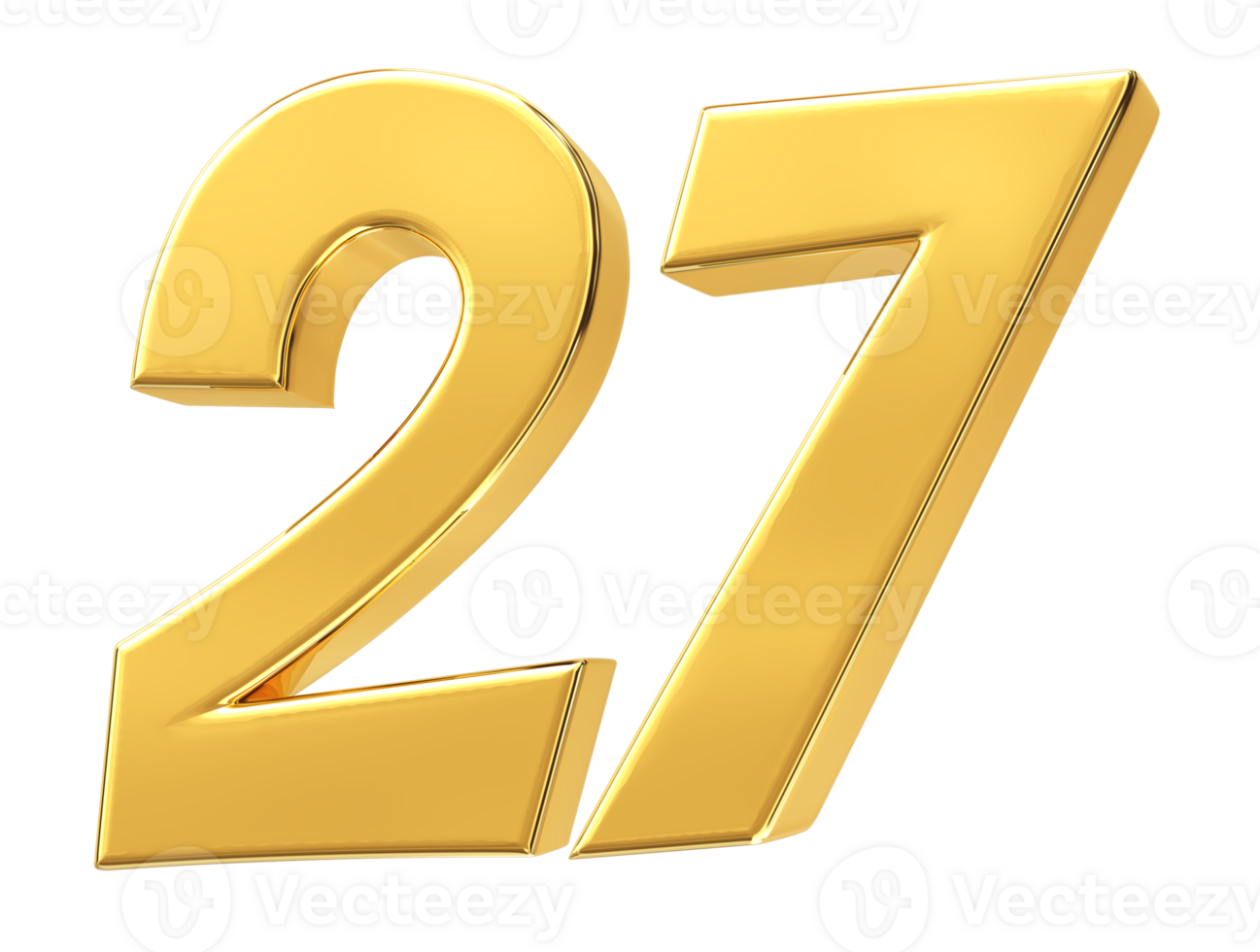 gold number on transparent background png